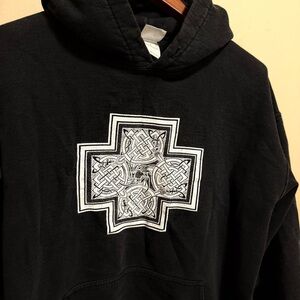 Black faded Celtic Graphic Hoodie